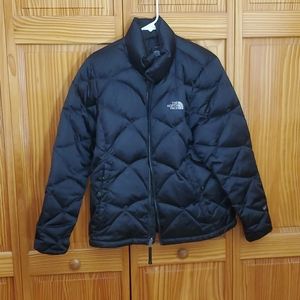 Black Womens Puff Down Jacket in Large Style AL1S